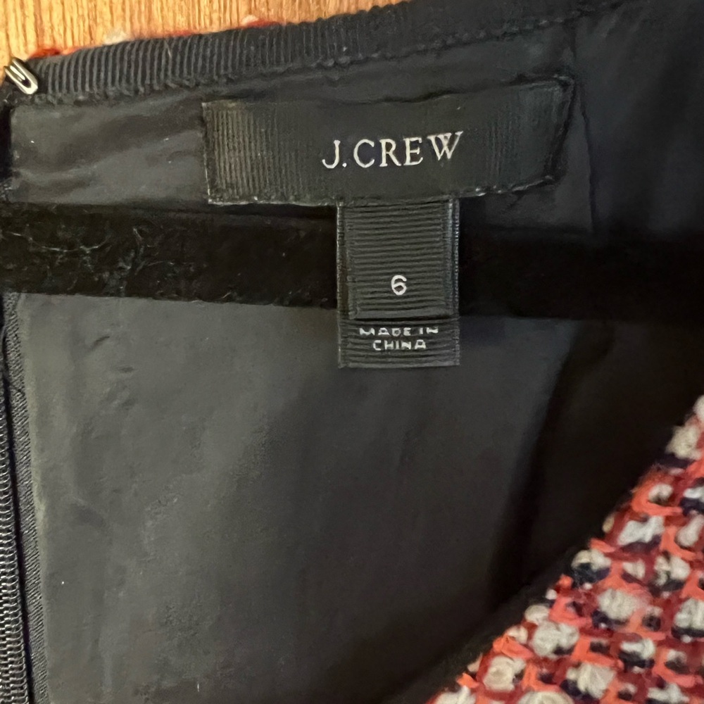 J.Crew Black and Pink Patterned Dress